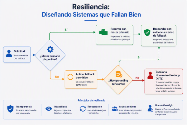 HITL. Aterriza la intervención humana como una escala proporcional al riesgo y no como un freno al sistema.